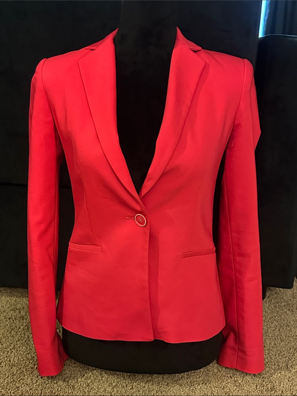 Zara Hot Pink Single-Button Tailored Blazer